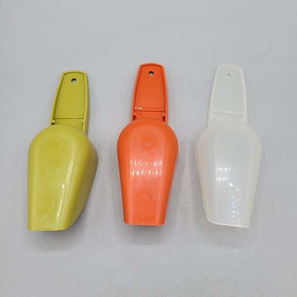 Tupperware Canister Scoops Orange Yellow White Multi-Purpose Kitchen Tool - Picture 4 of 7